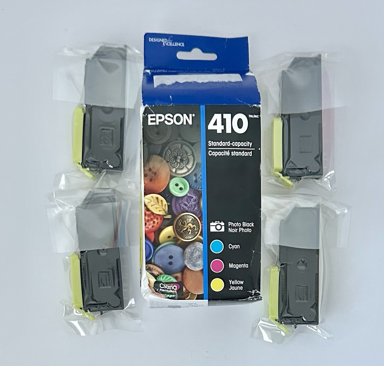 Genuine Epson 410 Claria Premium Ink Photo Black & Color Combo Pack Exp 1/29