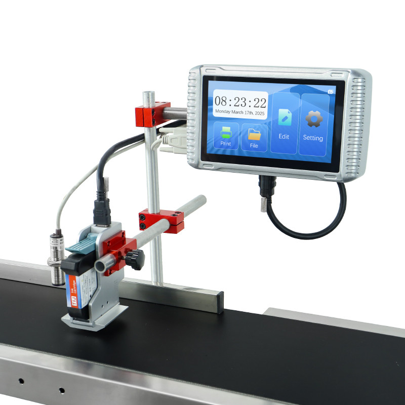 Automatic 12.7mm Inline Inkjet Printer Date Expiry Lot QR Barcode 