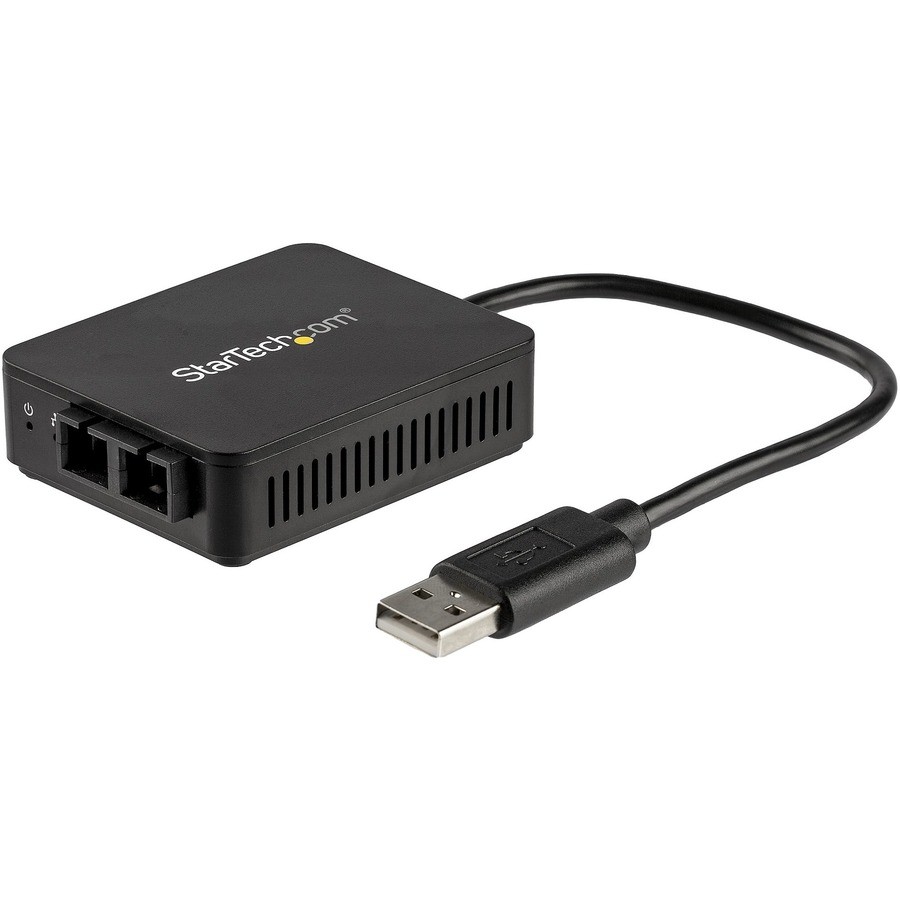 StarTech USB to Fiber Optic Converter - 100Mbps - USB 2.0 Network Adapter -