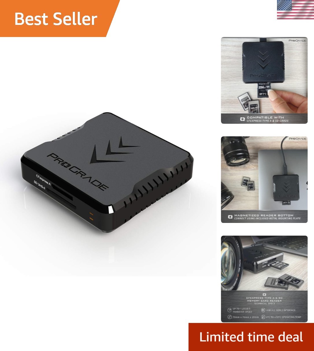CFexpress Type A & SDXC Card Reader USB 3.2 PG09