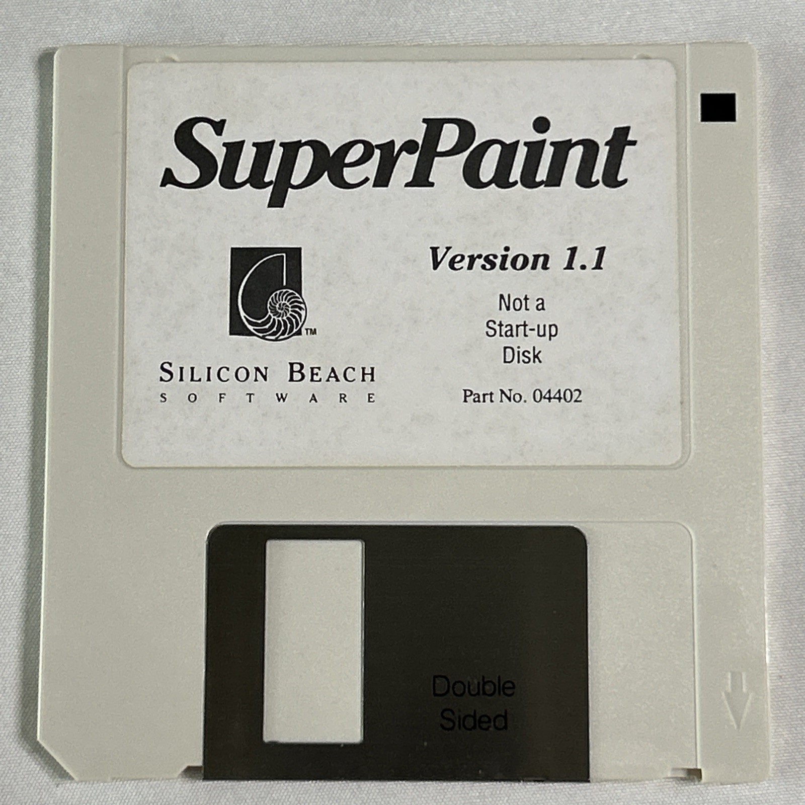 SuperPaint Version 1.1 for Macintosh – 3.5" Floppy Disk – Silicon Beach Software