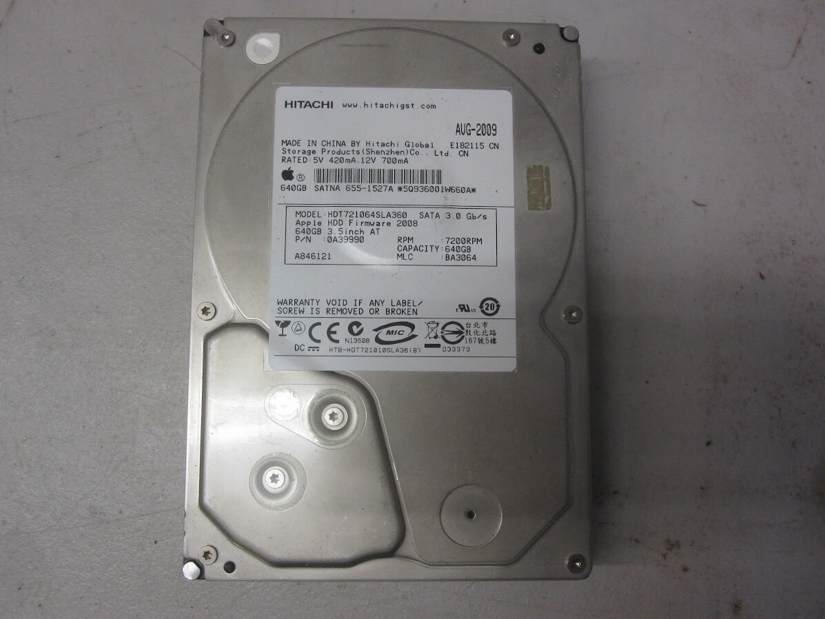 Hitachi Deskstar HDT721064SLA360 A846121 640GB 7200RPM SATA 3.5" HDD