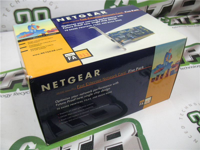 5-Pack NetGear FA311 10/100 Mbps PCI Fast Ethernet Card Open Box
