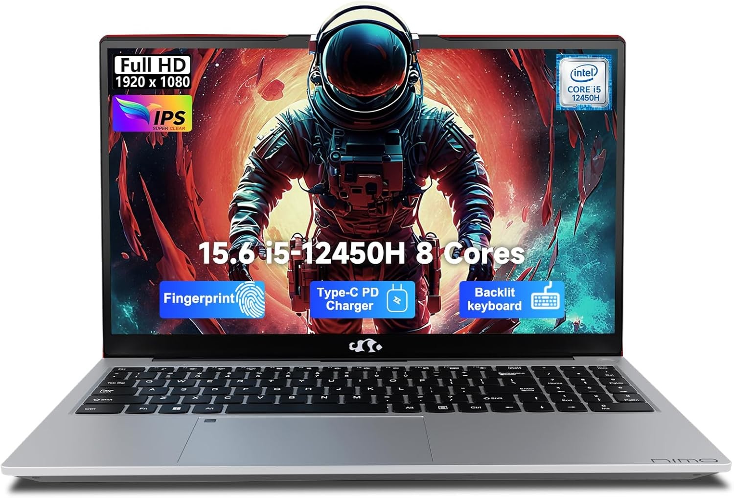 NIMO 15.6" FHD IPS Business Laptop 8 Cores i5-12450H 32GB RAM 1TB SSD Win 11