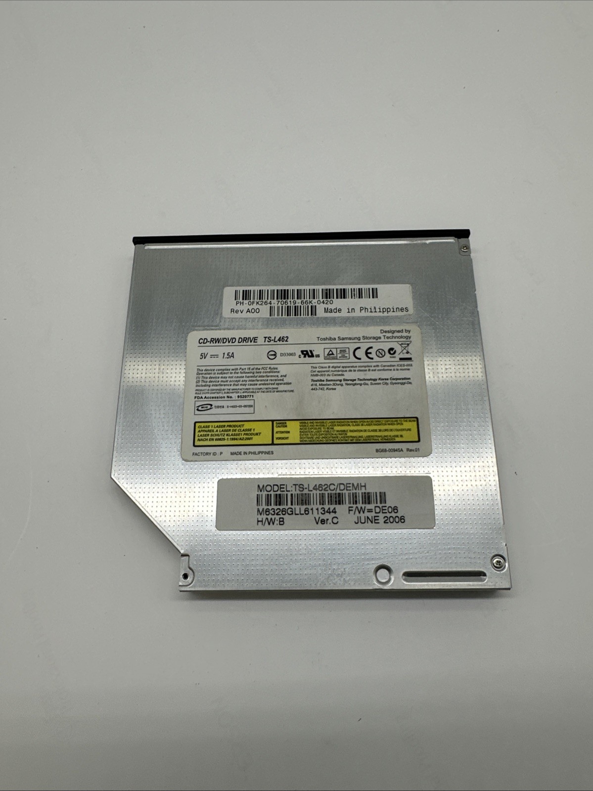 Toshiba Samsung CD-RW DVD-ROM Laptop Drive TS-L462 TS-L462C/DEMH (9002)