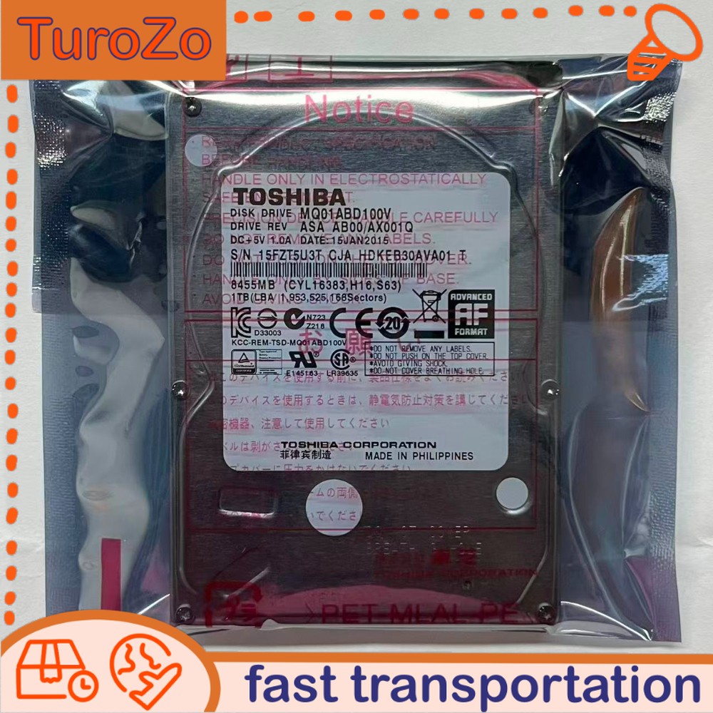 Compatible Toshiba1000GB MQ01ABD100V8M 2.5''SATAIII Professional SurveillanceHDD