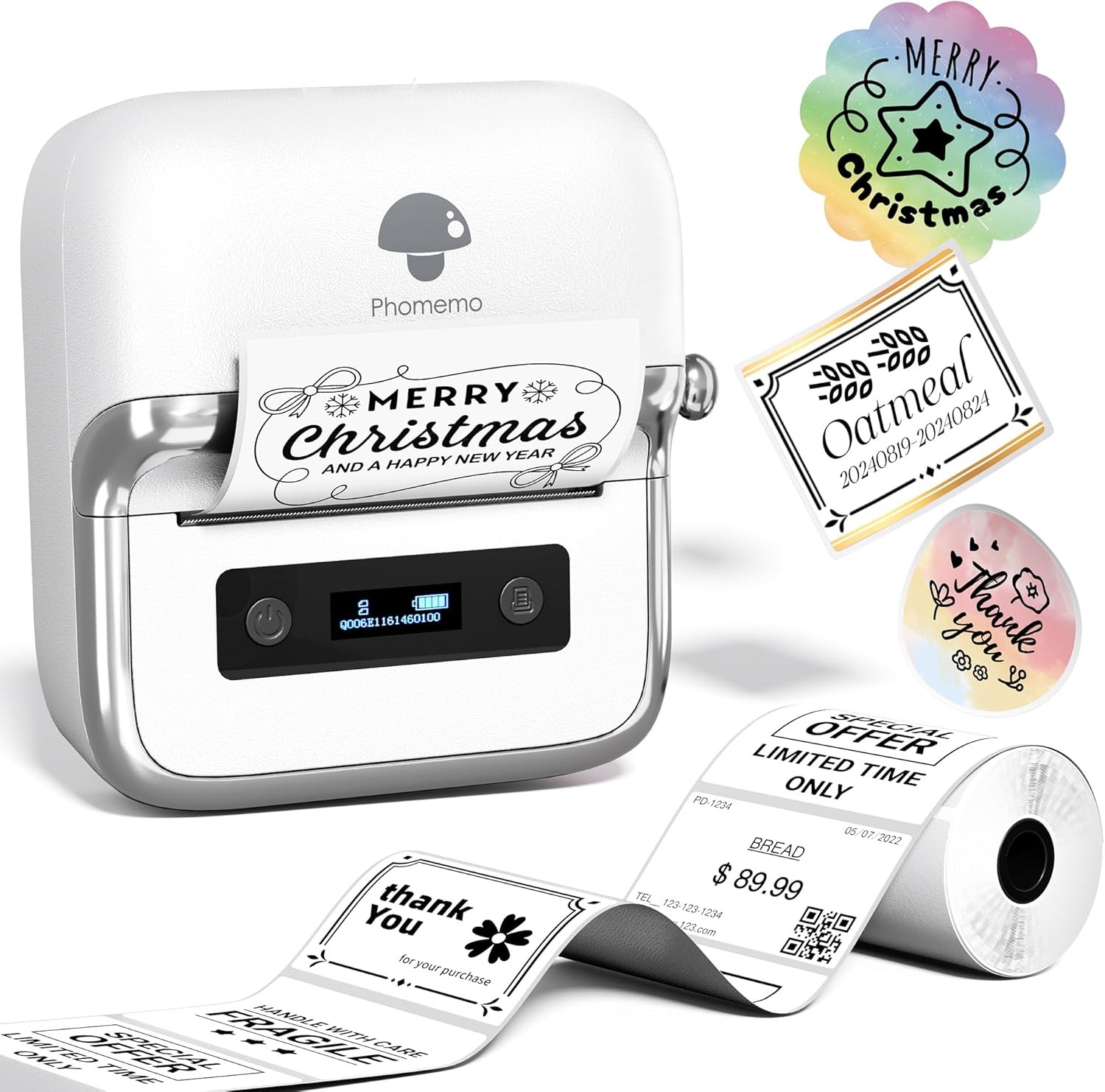Phomemo M250 Label Maker Portable Thermal Printer Barcode Printer for Business