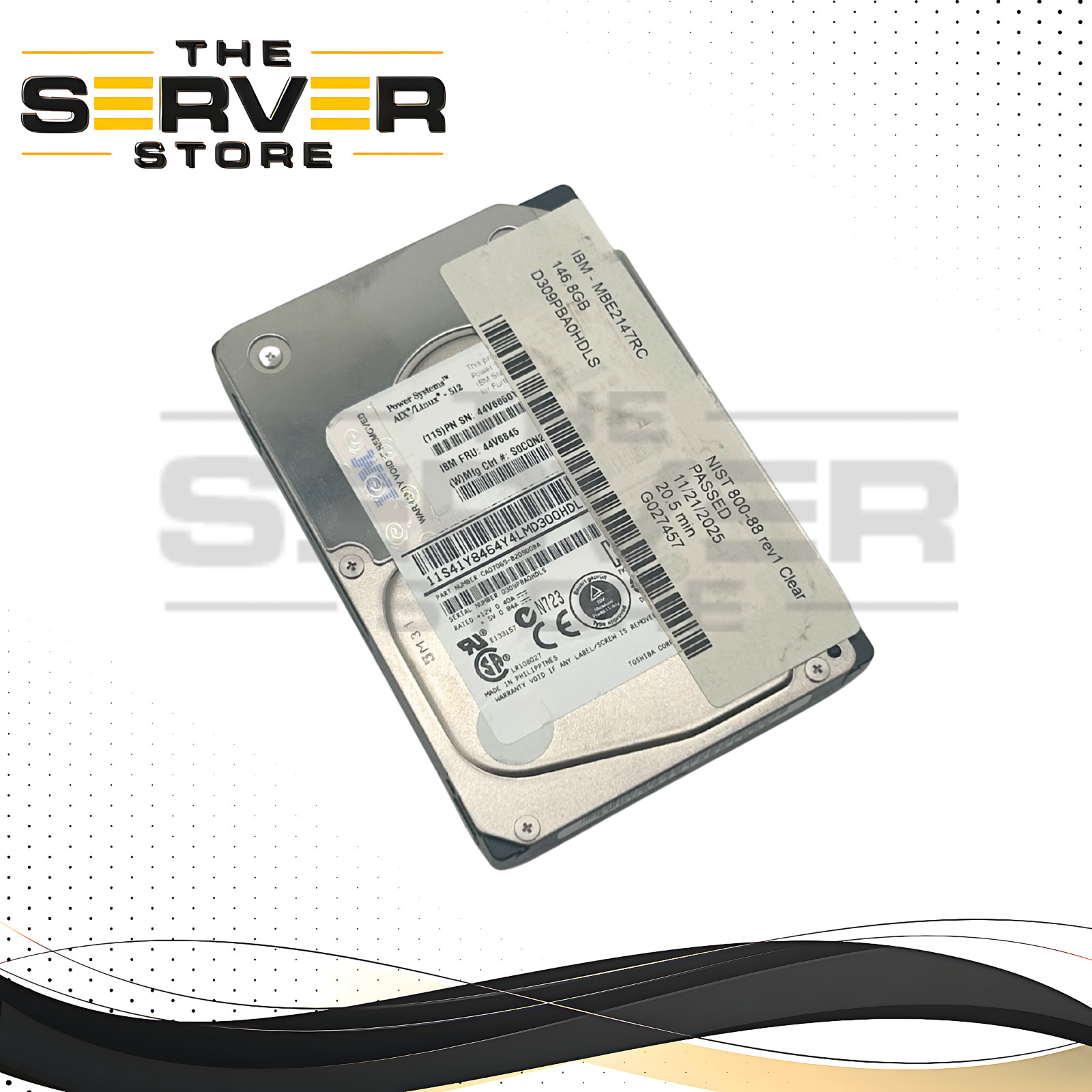 IBM 146.8GB SAS 6Gb/s 15K RPM 2.5" SFF HDD Hard Drive Toshiba 44V6845