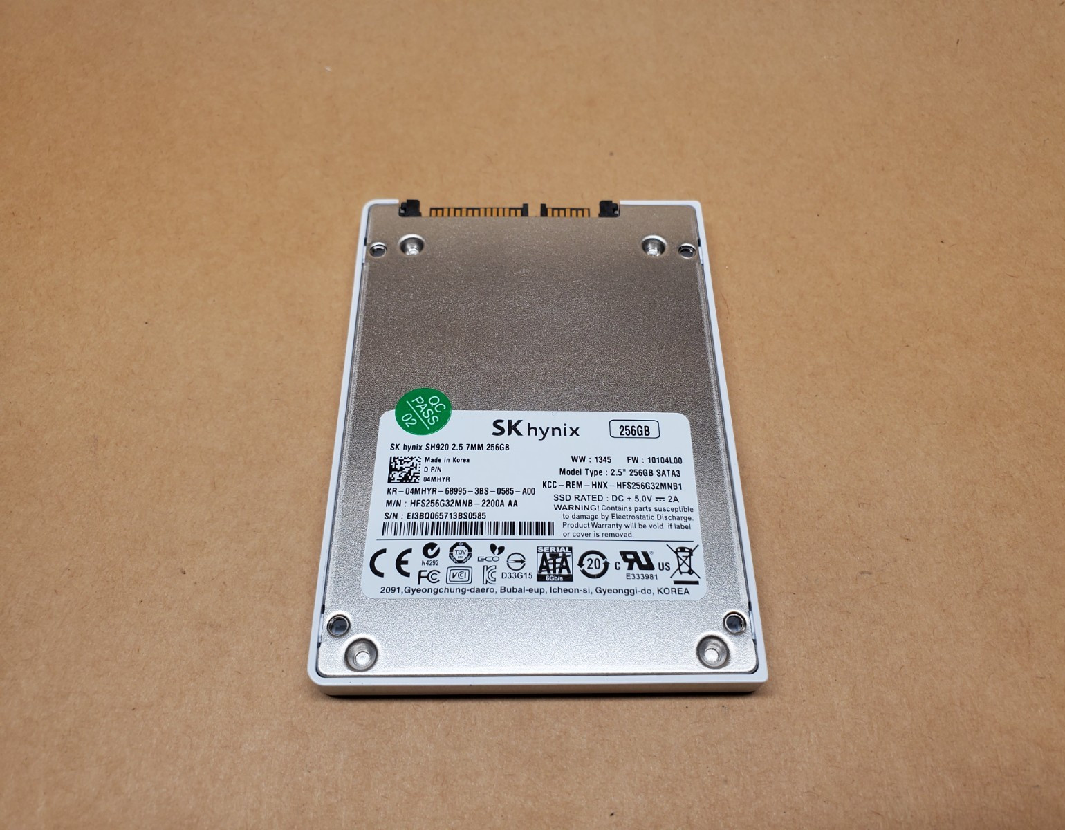 256GB SK Hynix SH920 HFS256G32MNB-2200A SATA 2.5" SSD | Tested