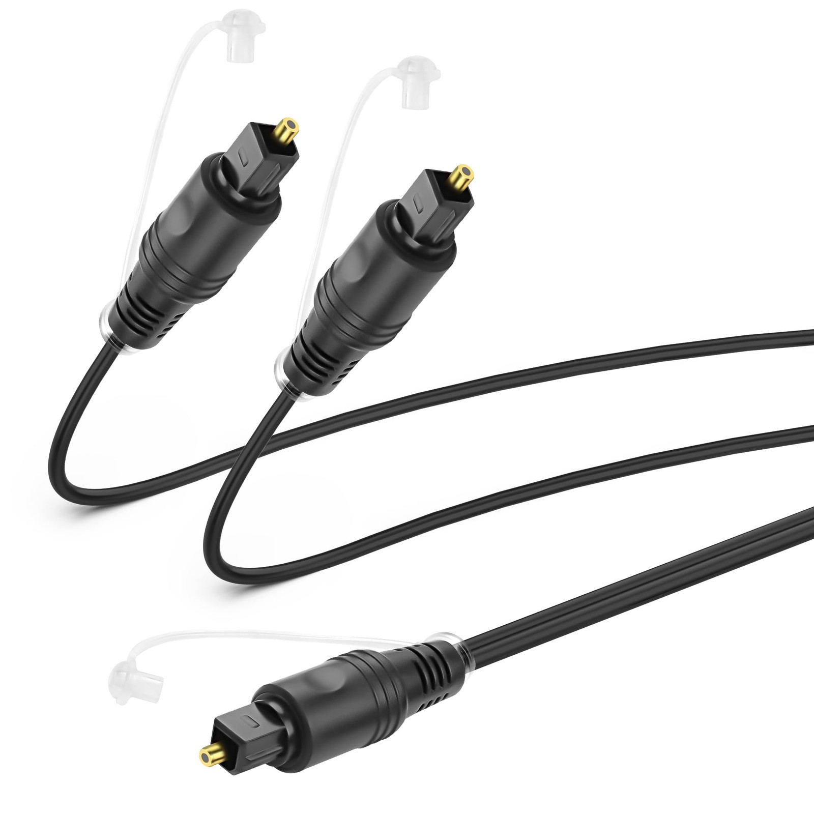 MEIRIYFA Digital Optical Splitter Adapter Cable 1 in 2 Out 1 meter, Black