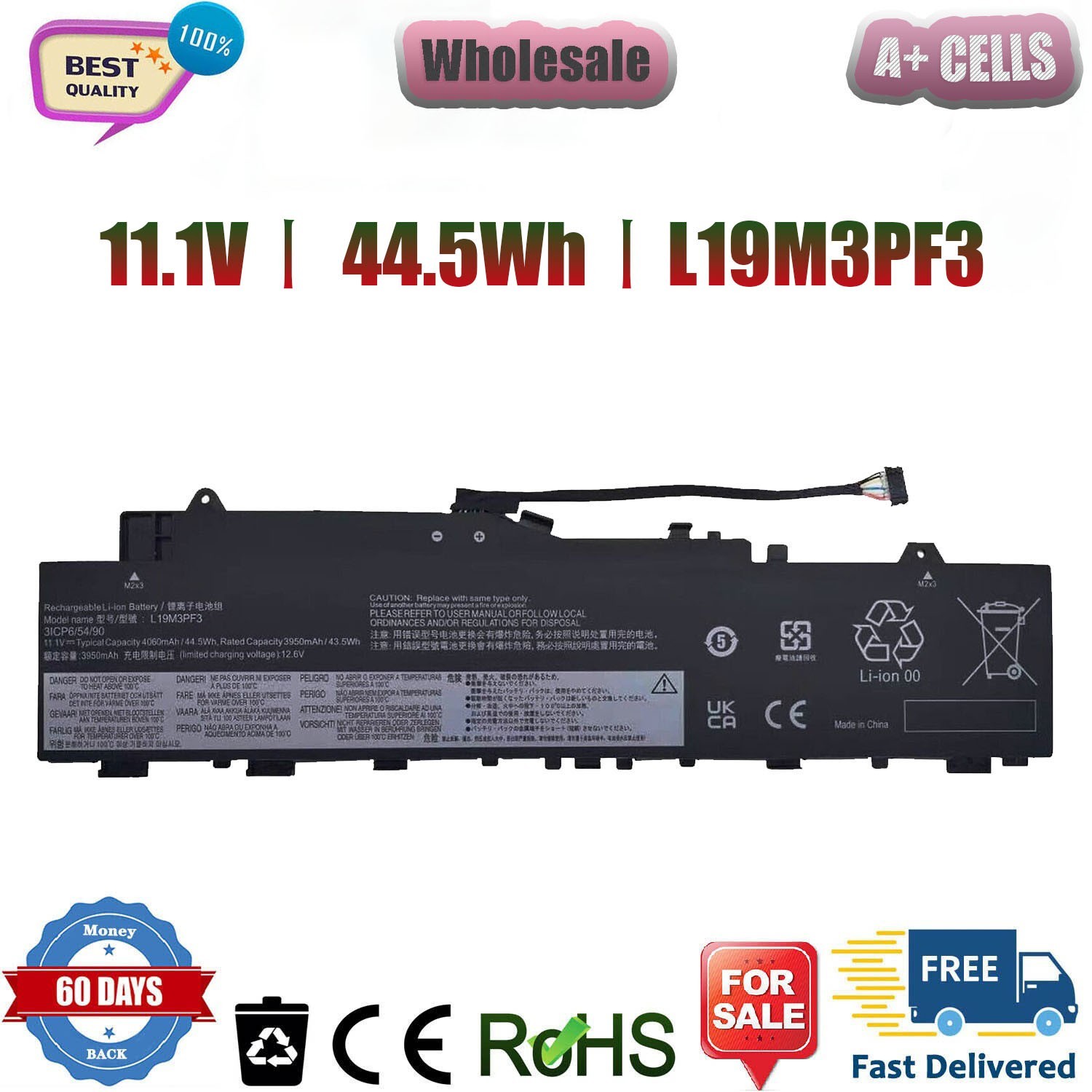 ✅L19C3PF3 L19M3PF3 L19L3PF7 Battery For Lenovo Ideapad 5-14ARE05 5-14IIL05 New