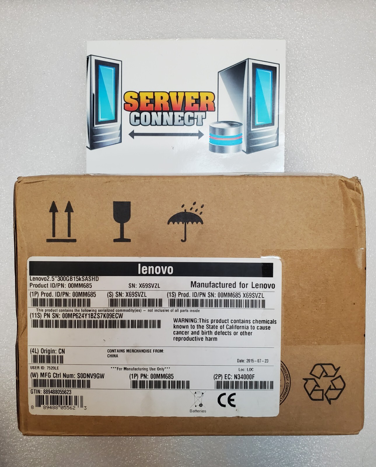 00MM685 -- LENOVO 300GB 15K SAS 2.5" HARD DRIVE