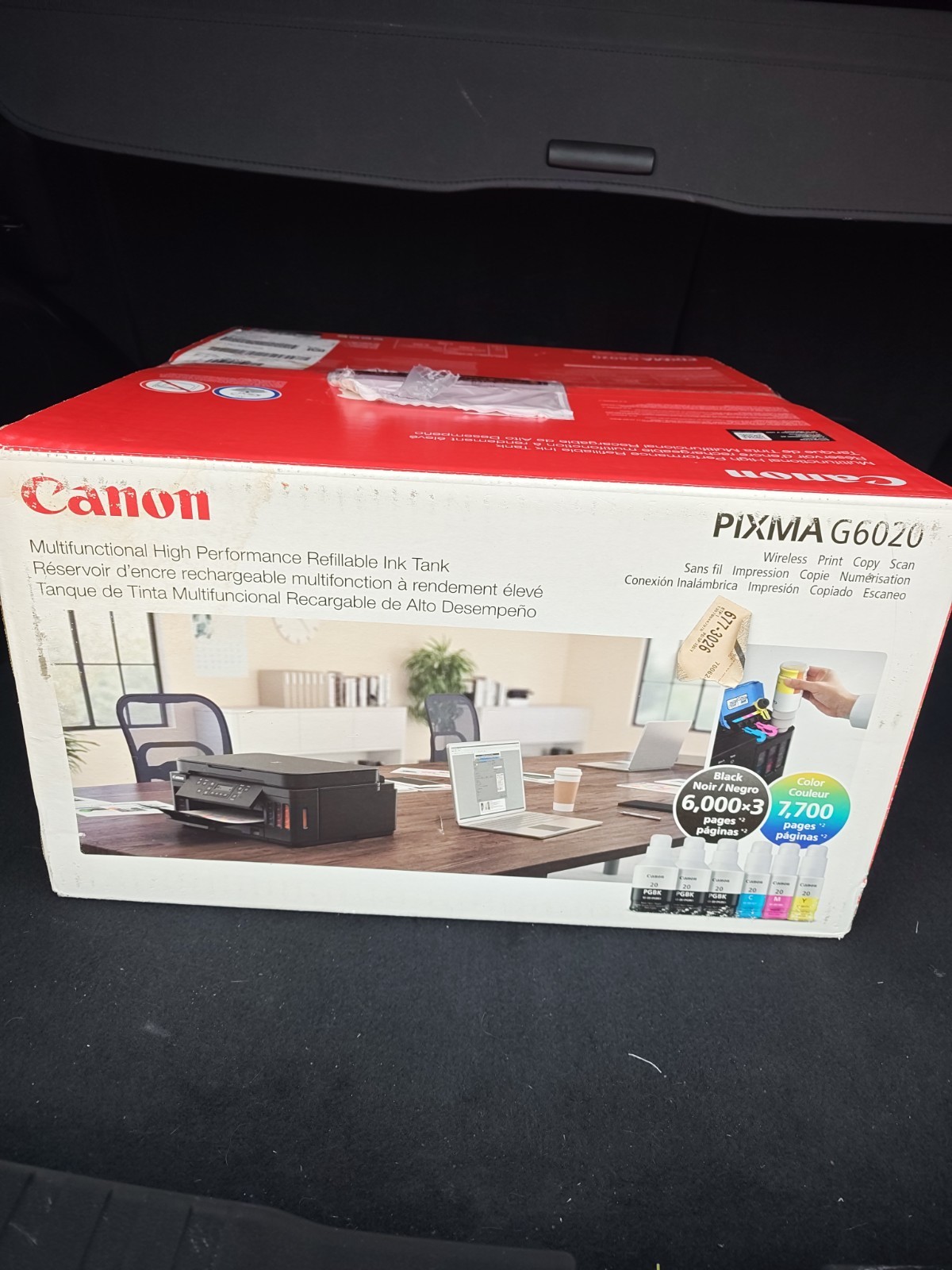Canon PIXMA G6020 MegaTank Wireless All-In-One Printer Print Scan Copy Open Box