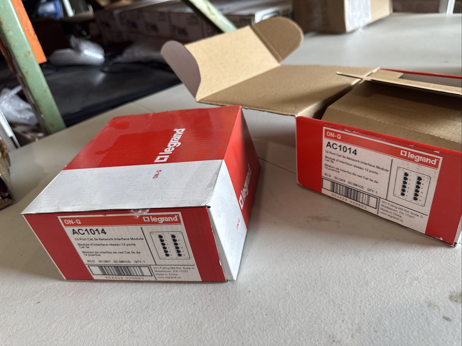 2 Legrand On-Q AC1014 12-Port Cat5e Network Interface Module