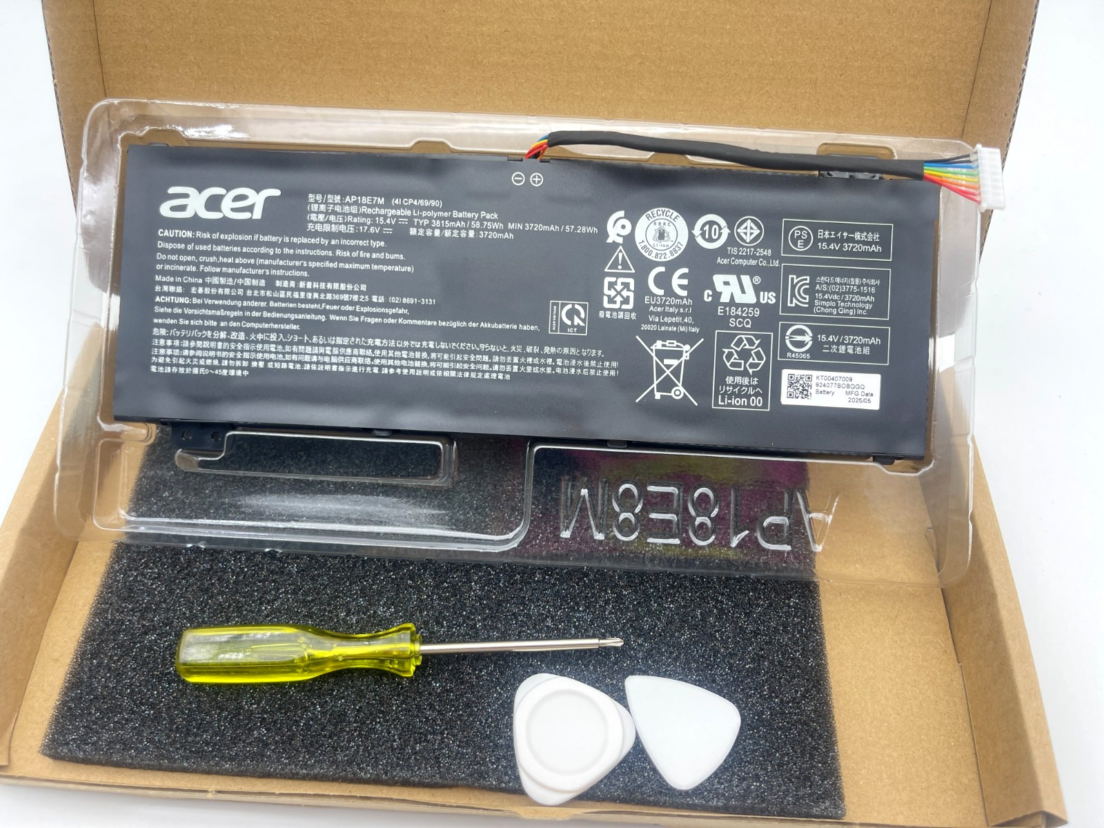 OEM Genuine AP18E7M Battery For Acer Nitro 5 AN515-52 AN515-54 AN515-55 AP18E8M
