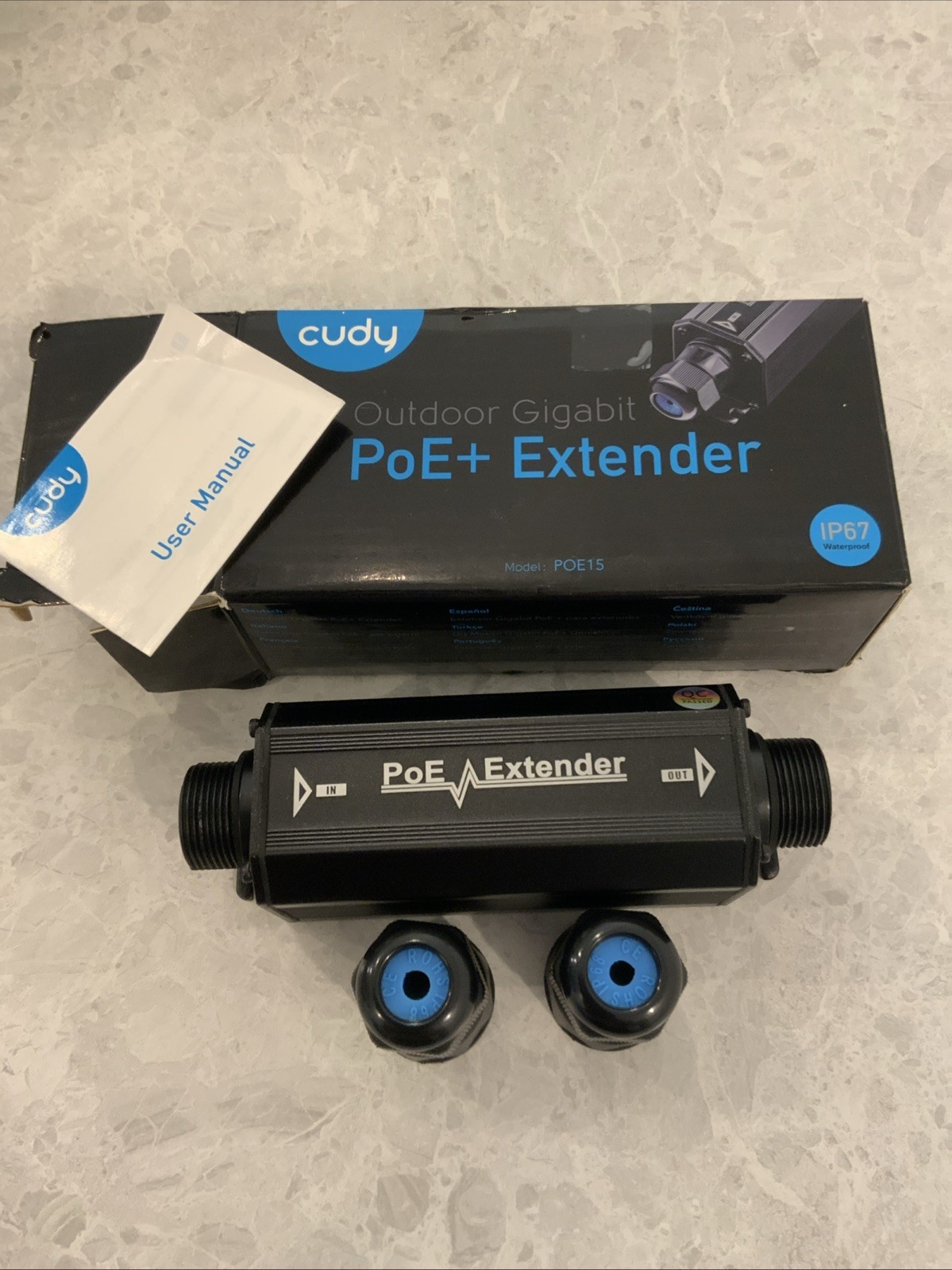 New Open Box Cudy PoE+ Extender  POE15 Gigabit Outdoor IP67 10/100/1000Mbps