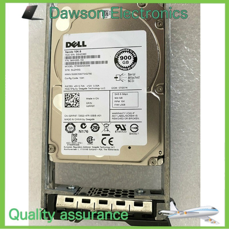 NewDell 2RR9T 02RR9T Seagate ST900MM0006 900GB 10K 2.5" SAS 6Gbps HDD W Tray