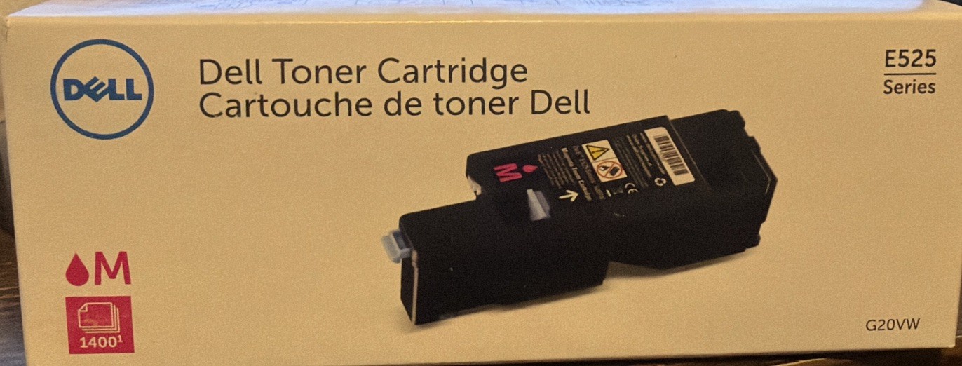 NEW Dell E525 Series Toner Cartridge 1400 Pages Magenta CT202255 G20VW