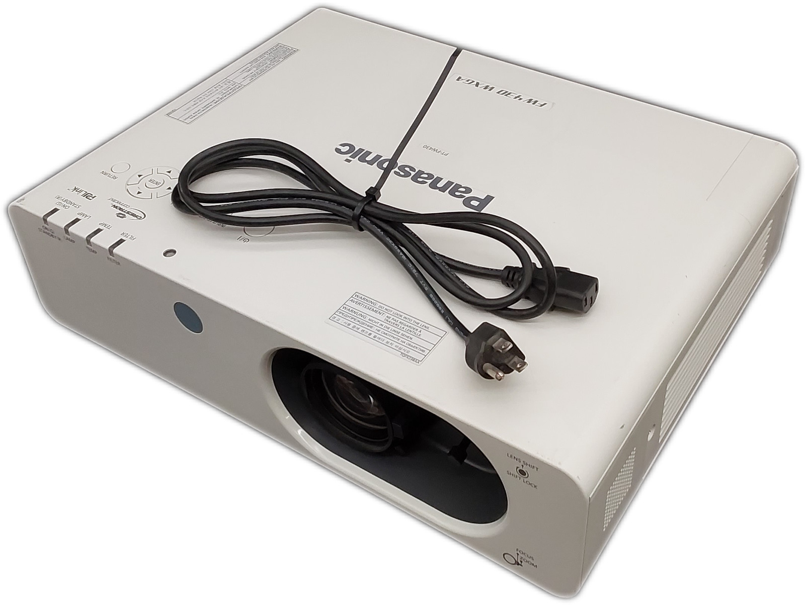 Panasonic PT-FW430U LCD Projector 3500 Lumens WXGA 1080p HDMI USB VGA