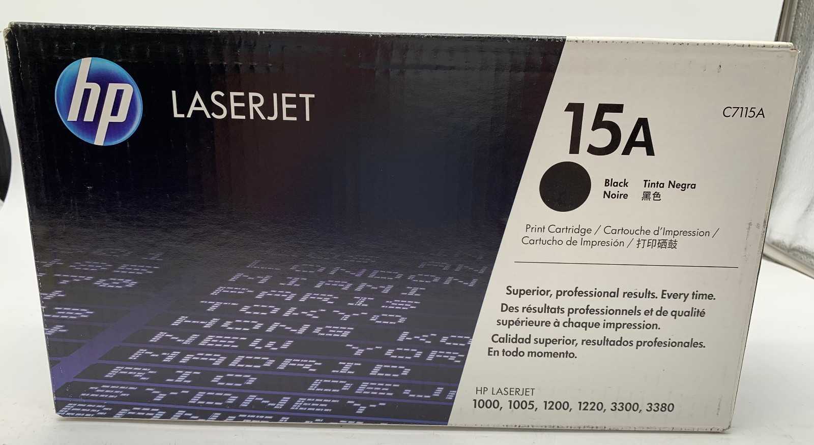 Genuine HP 15A (C7115A) Black Print Cartridge, OEM