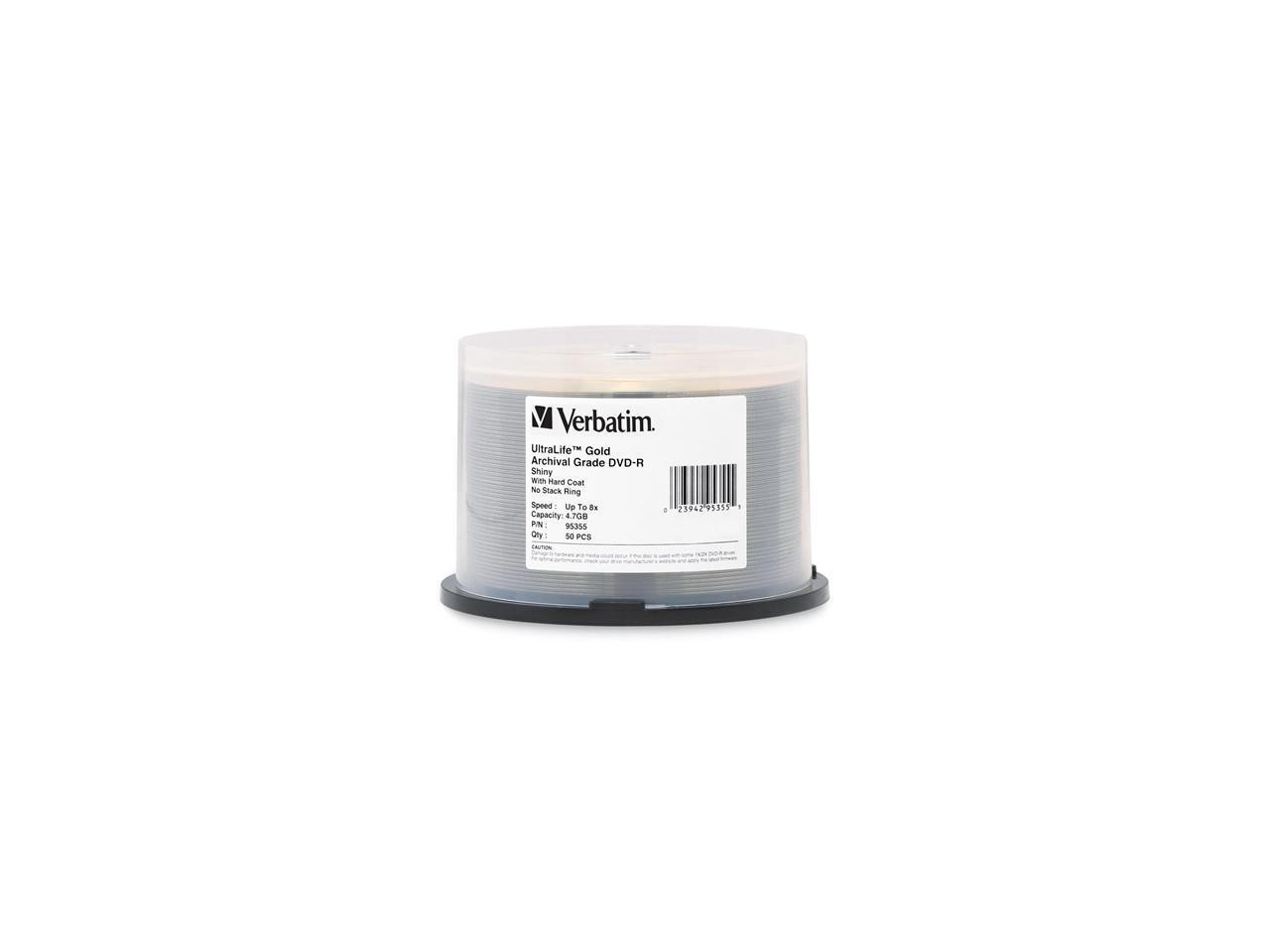 Verbatim UltraLife Gold Archival Grade Storage media 4.7GB 8X DVD-R 50 Packs Spi