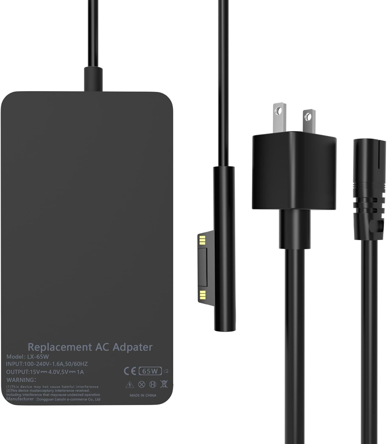 65W Charger Compatible with Microsoft Surface Laptop 7 6 AI Copilot T62-12