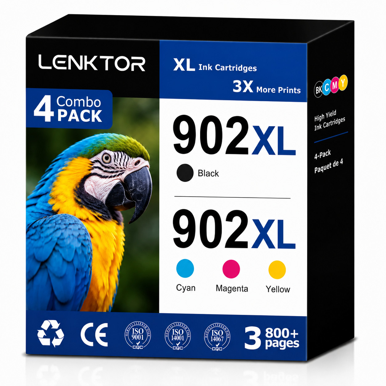902XL 4PK High Capacity Ink OfficeJet 6958 6962 6968 6970 6975 6976 6978 6979