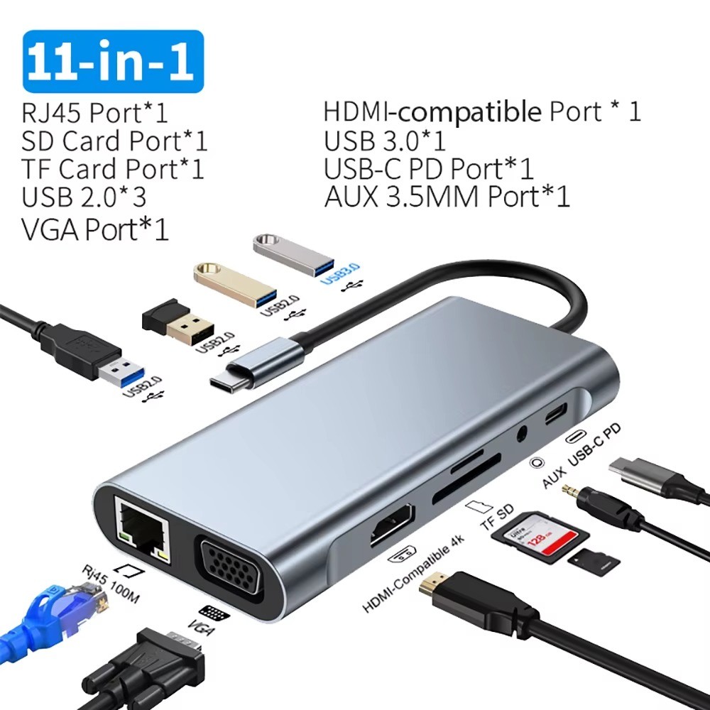 kebidumei 6-in-1 USB C Docking Station for Steam Deck/ROG Ally 4K60Hz