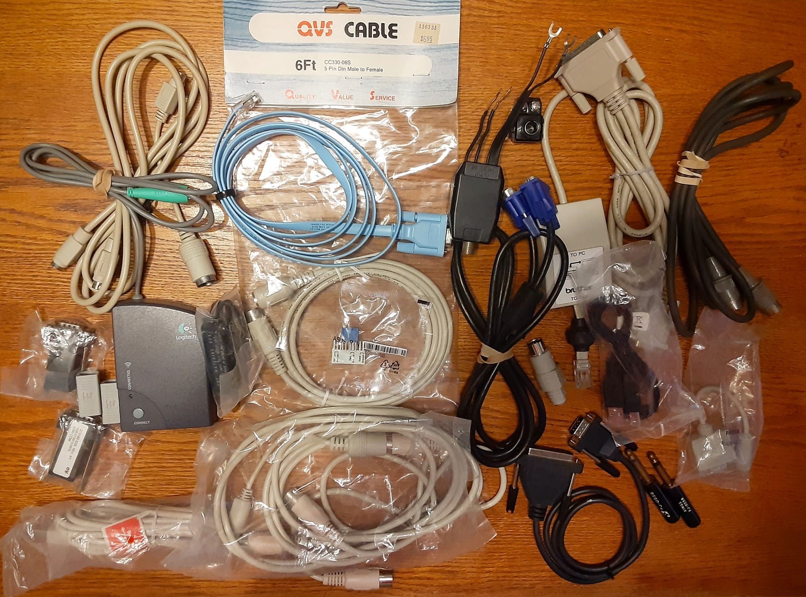 Lot of Misc Vintage Computer Cables & Adapters | Some NOS | Rare? | Untested