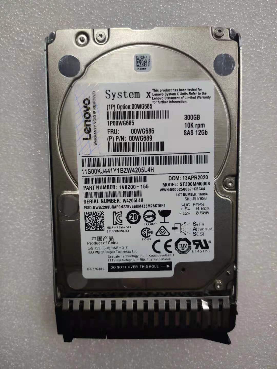 lenovo  00WG685 00WG686 300GB 10K 12Gbps SAS 2.5" G3HS M5 X6 Hard drive HDD
