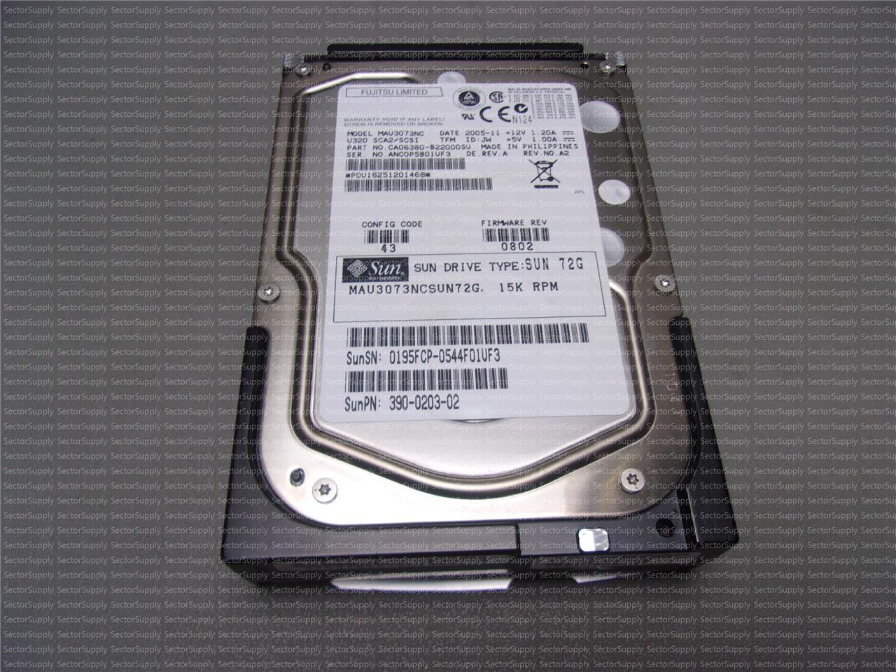 FUJITSU AMERICA, INC. MAU3073NC    72G HARD DRIVE  