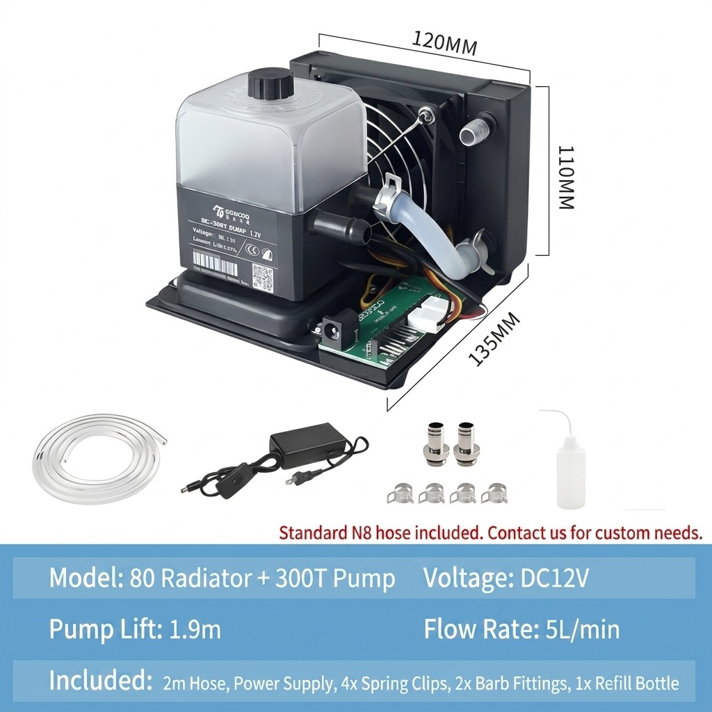 Portable small vehicle-mounted water-cooled radiator 3D printer water cooling