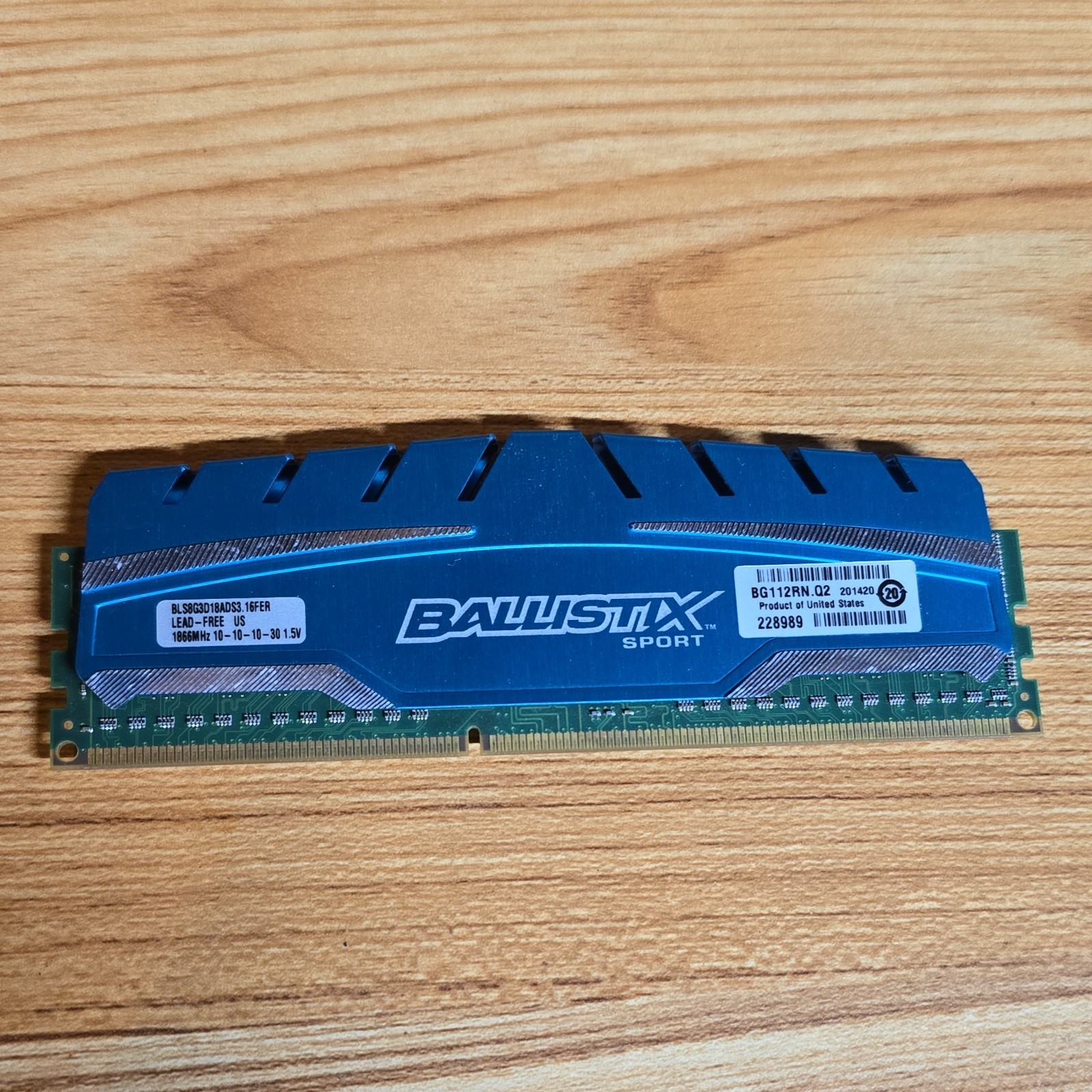 Crucial Ballistix Sport 8GB DDR3 PC3-14900 1866 Gaming Memory BLS8G3D18ADS3 RAM