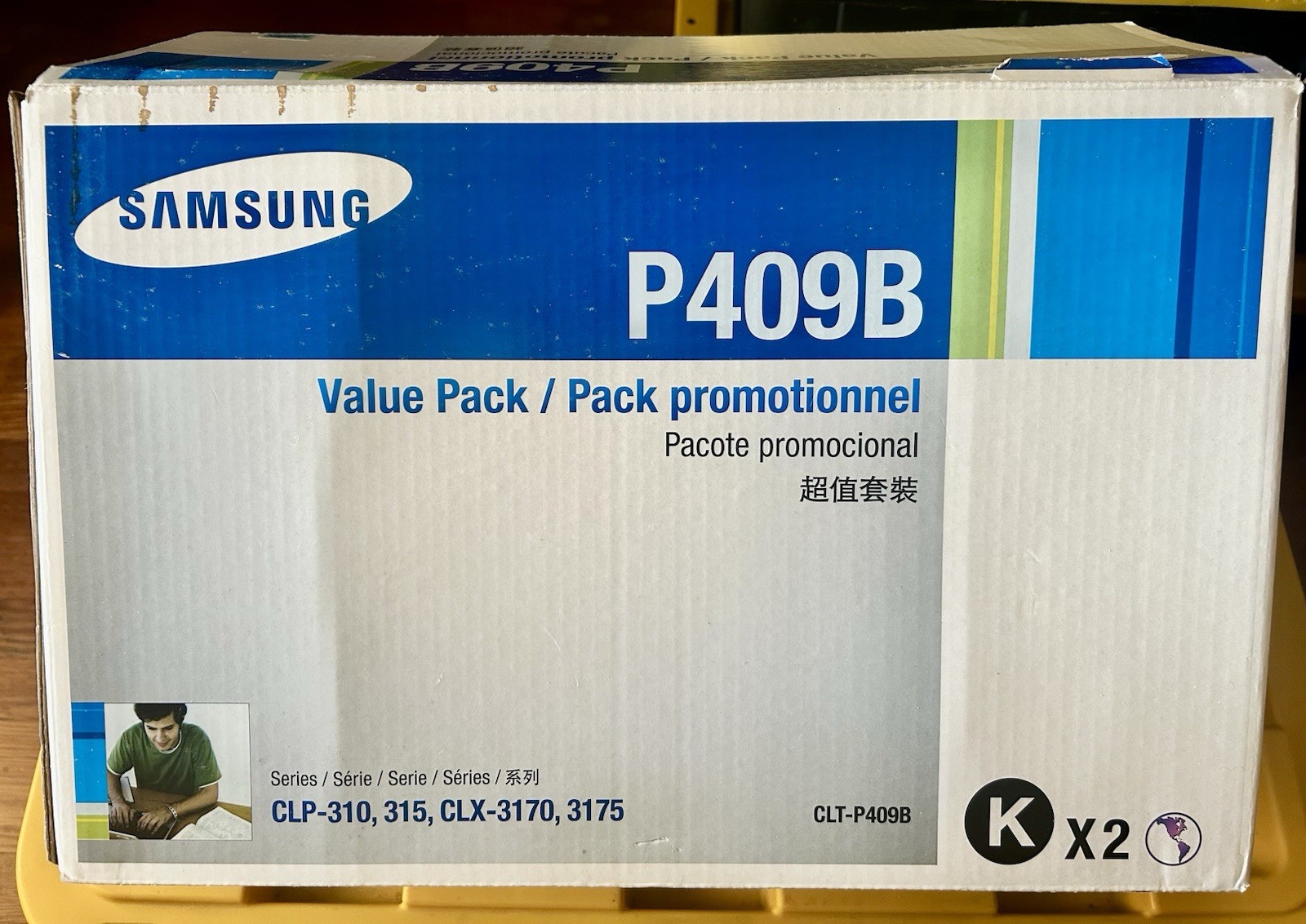 new SAMSUNG toner cartridges CLT-P409B 2-pack black CLP-310 315 CLX-3170 3175