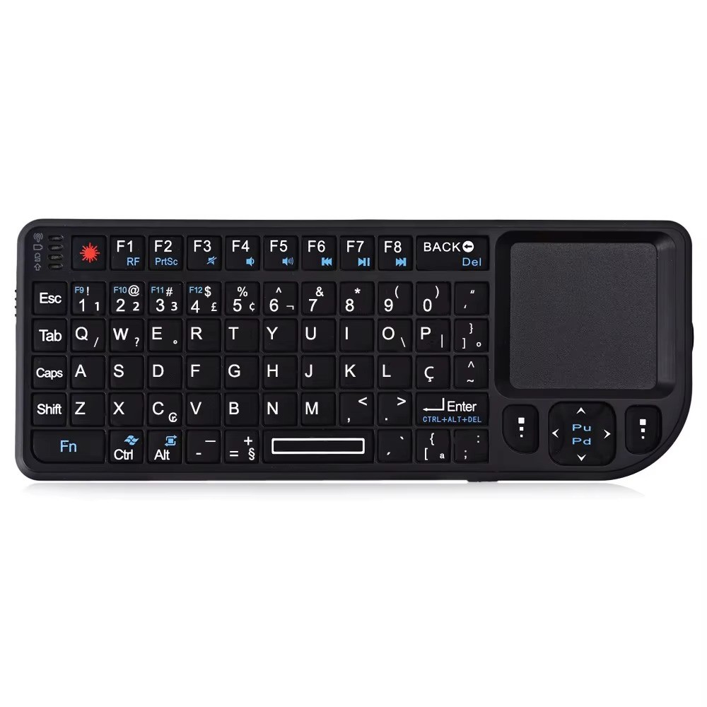 MRSVI Mini Wireless Keyboard Touchpad Mouse 7-Color Backlit for PC Smart TV