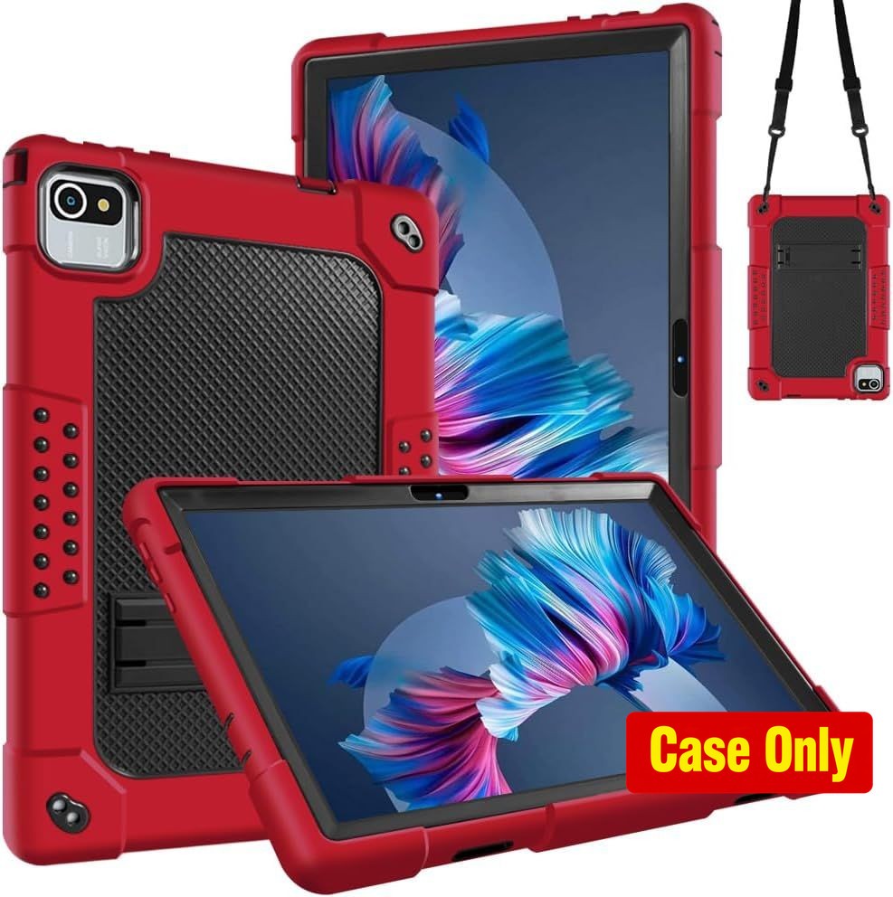 Case for Moderness 10.1 Tablet, Shockproof Kids Cover, Red/Black Color