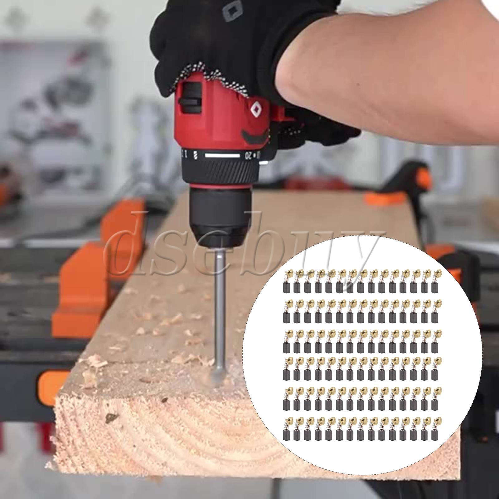 90PCS Electric Motor Carbon Brushes for Repair Power Tools Parts 11x7x16mm