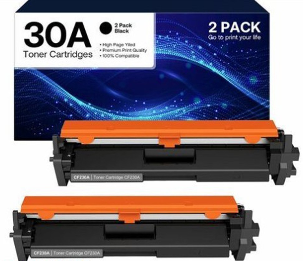 2PK CF230X BK Toner Cartridge for HP 30X LaserJet Pro MFP M227fdn M203dw M203dn