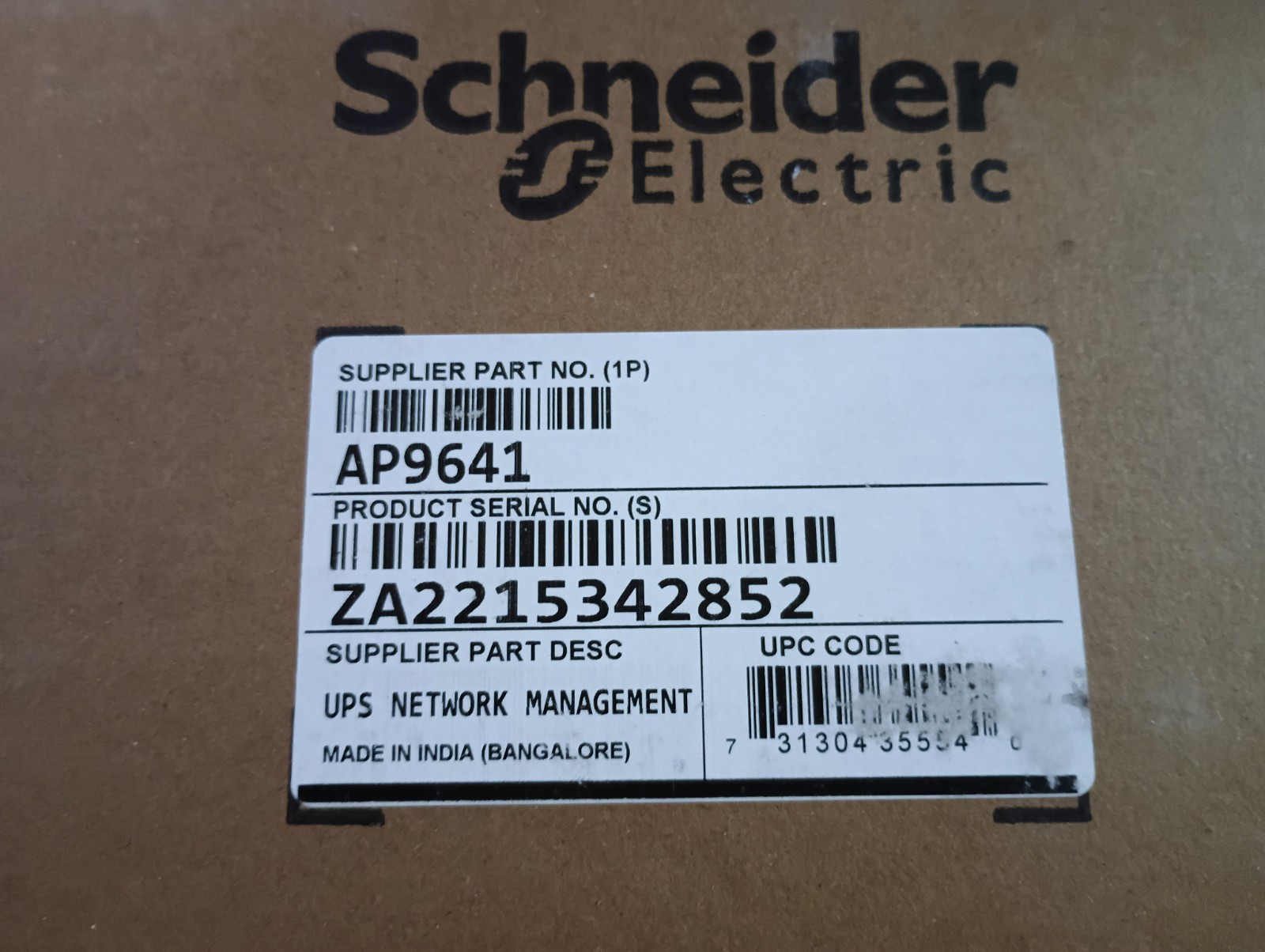 APC AP9641 UPS Management Adapter