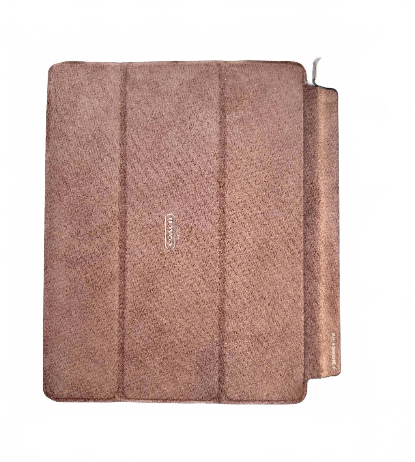 Coach F66018 Mahogany Leather iPad Case Cover Smart Stand NWT