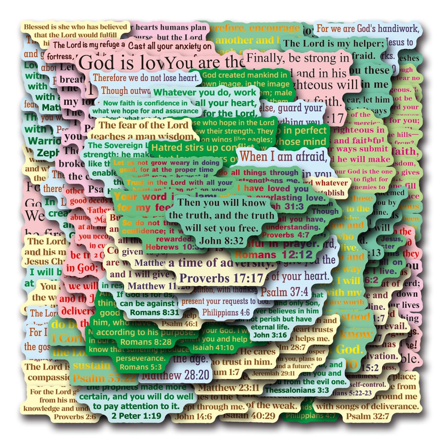 120pcs Bible Verse Stickers, Inspirational Christian Vintage Journal Stickers Ty