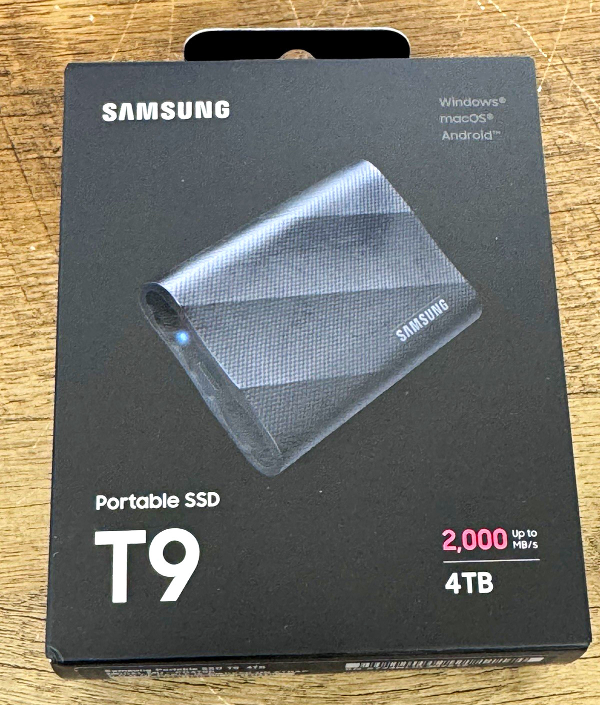 Samsung T9 4TB Portable External SSD Black 2000MB/s for Android/Mac/Windows