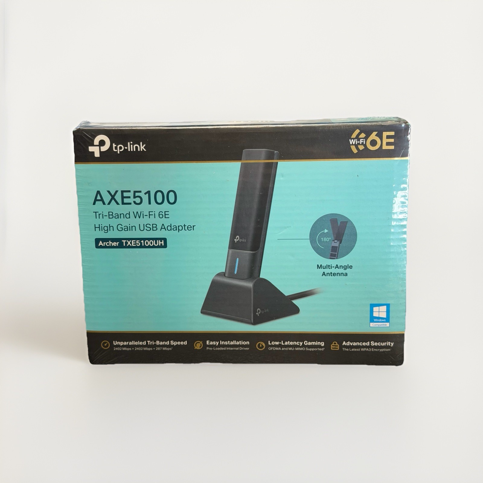 NEW TP-Link AXE5100 Wi-Fi 6E Tri-Band Ultra-Fast Wireless USB Adapter TXE5100UH