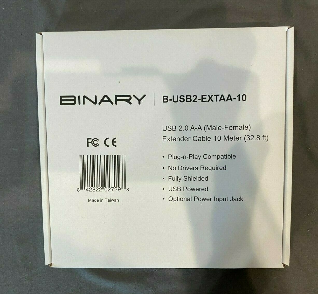 Binary B-USB2-EXTAA-15 USB 2.0 A-A Male-Female 10-Meter Cable NEW Fast Shipping