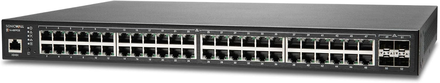 SonicWall SWS14-48FPOE 48-Port Gigabit PoE+ Managed Switch 4x 10G SFP+ 02-SSC-24
