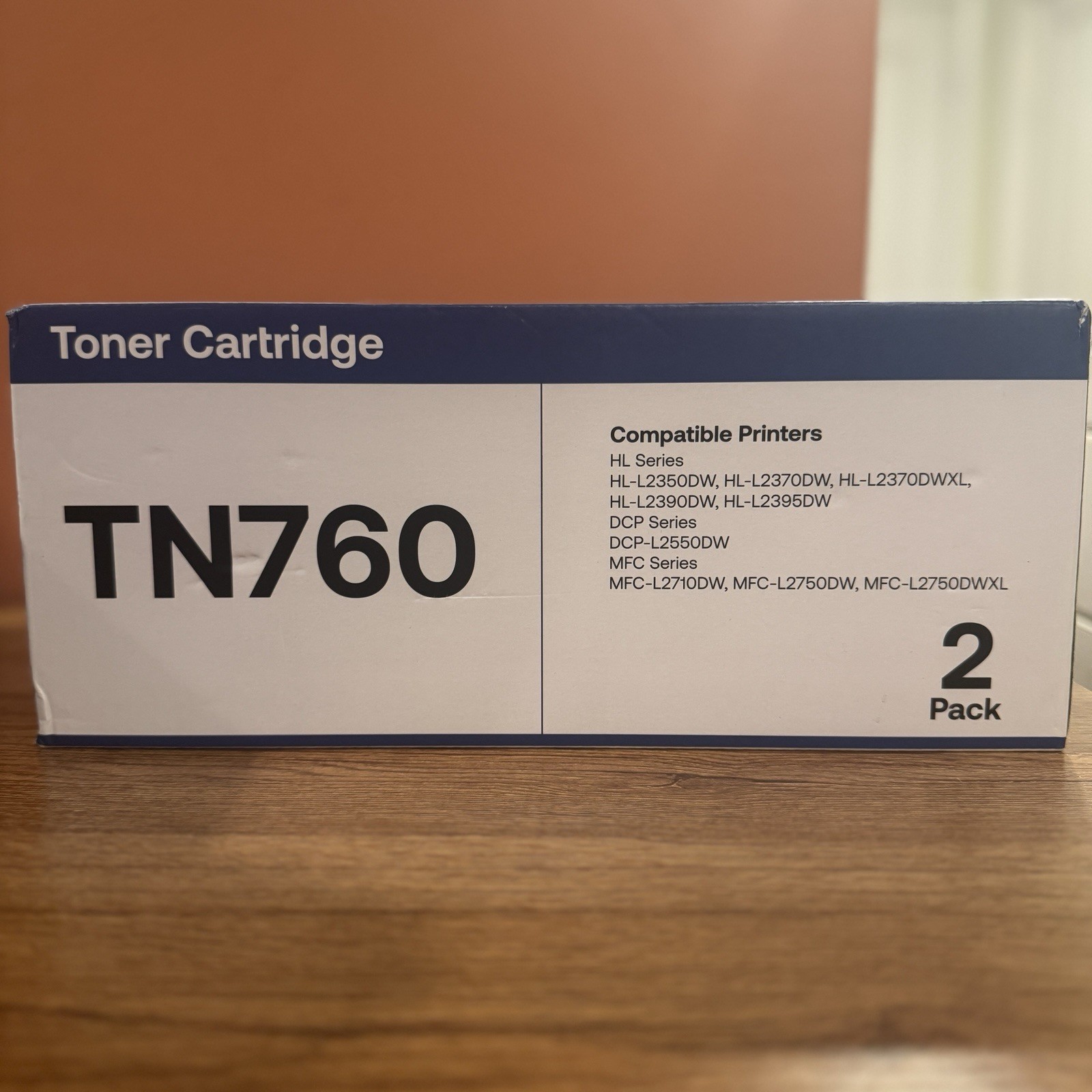 2x TN760 Toner Cartridge for Brother MFC-L2710DW L2390DW MFC-L2717DW DCP-L2550DW