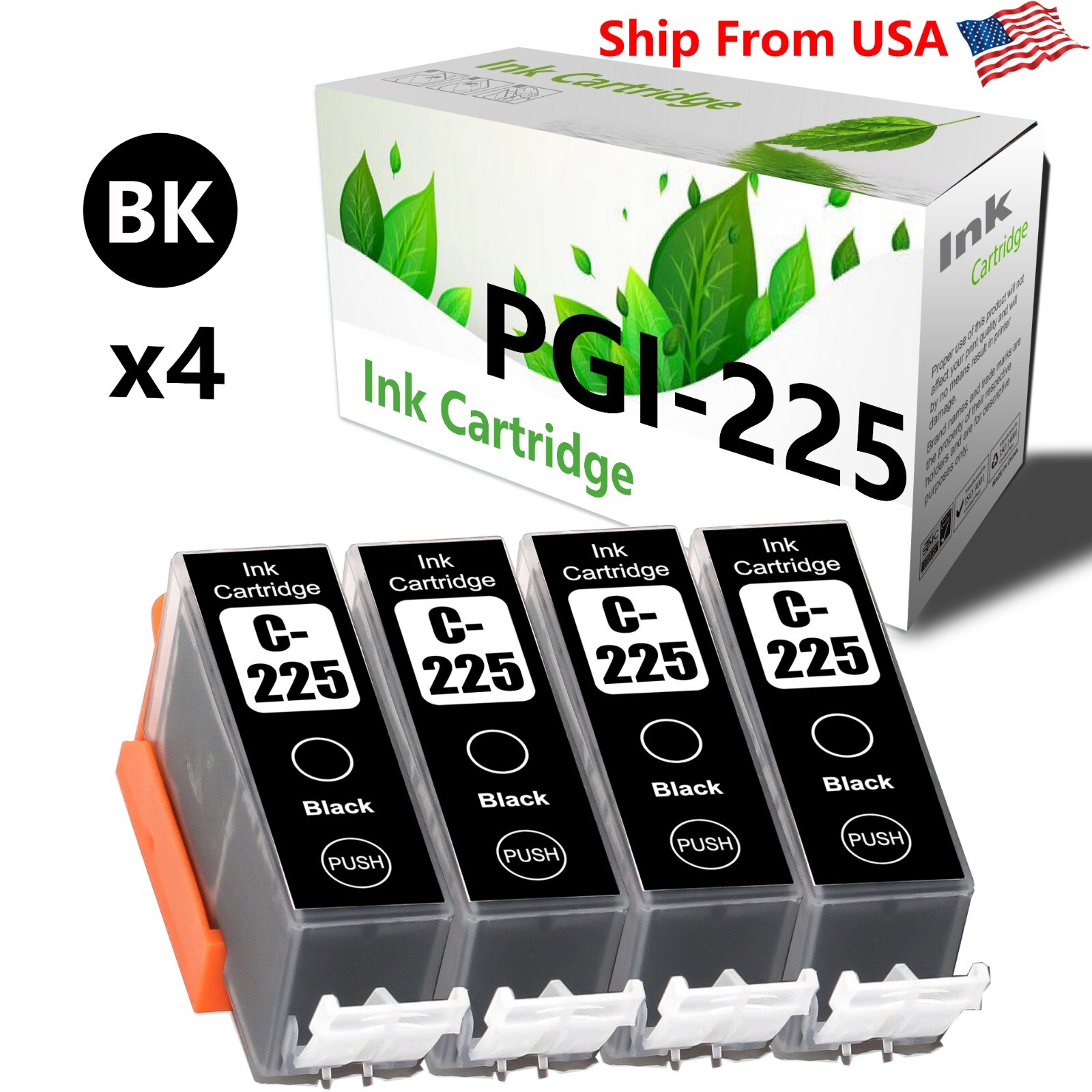 4pack LOTS PGI225 PGI-225 Ink Cartridge for Pixma MG5100 MX882 MG6220 Printer