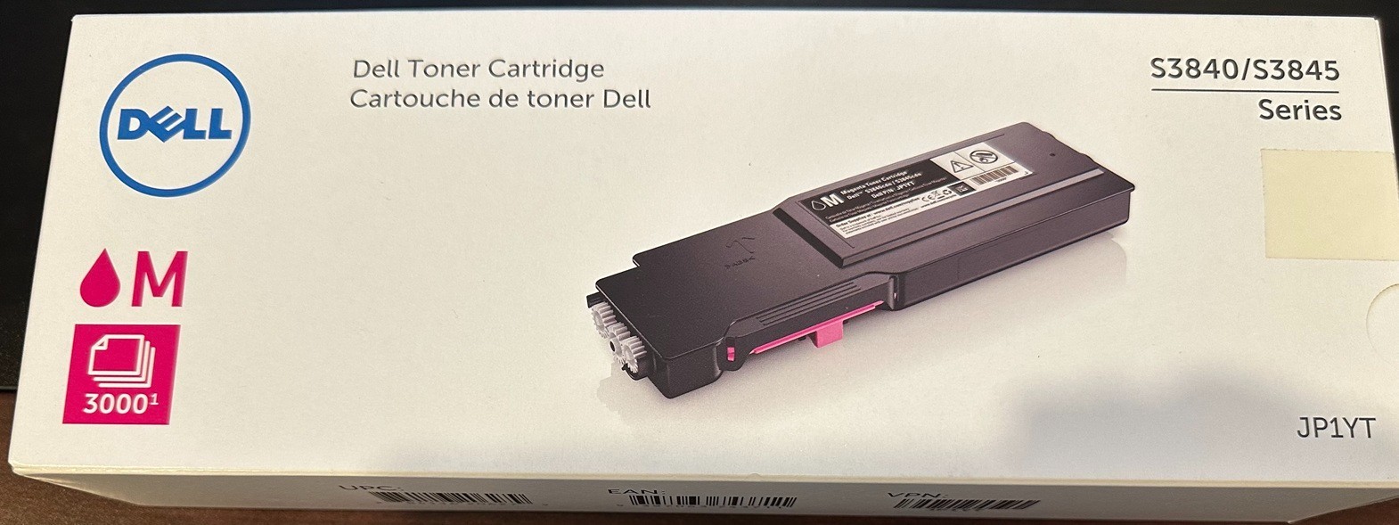 Dell S3840 / S3845 Magenta Toner Cartridge JP1YT Genuine OEM Sealed Retail Box