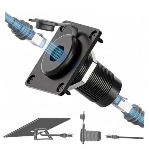 RJ45 Wall Pass Through Kit for Starlink Gen 3 IP68 RV Cable Port | Waterproof
