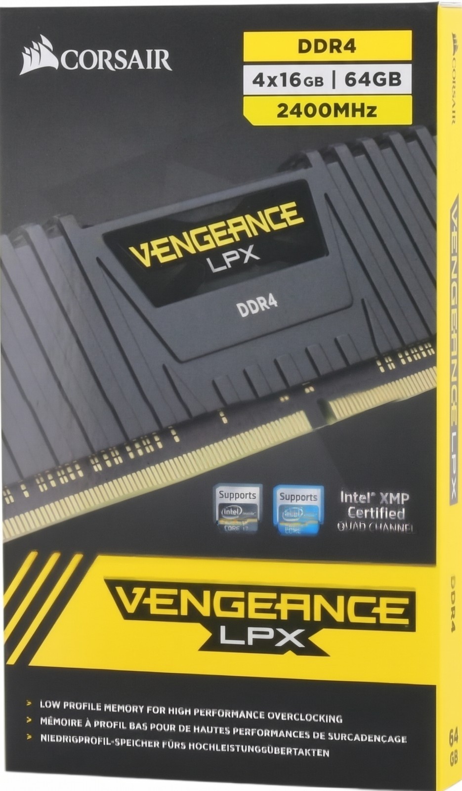 NEW CORSAIR VENGEANCE LPX DDR4 2400MHZ 64GB KIT (4 X 16GB) CMK64GX4M4A2400